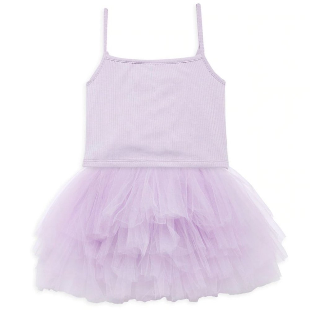 I Love Plum Little Girl's Safari 2-Piece Tank Top & Tulle Skirt Purple Size 8